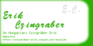 erik czingraber business card
