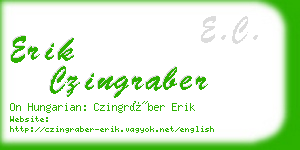 erik czingraber business card